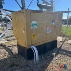 1996 Katolight D60FGP4 60kW diesel generator yellow enclosure exterior side view
